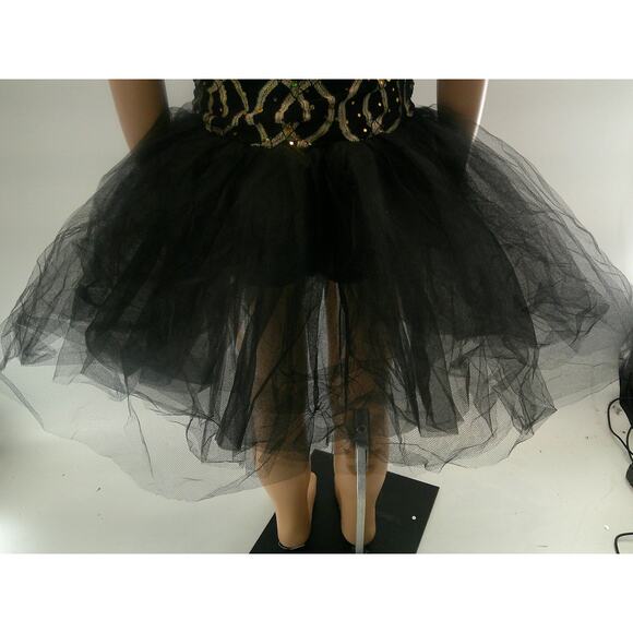 Dance Costume Ballet Medium Child Gold Revolution Geometric Tutu YAGP Pointe - Picture 8 of 10